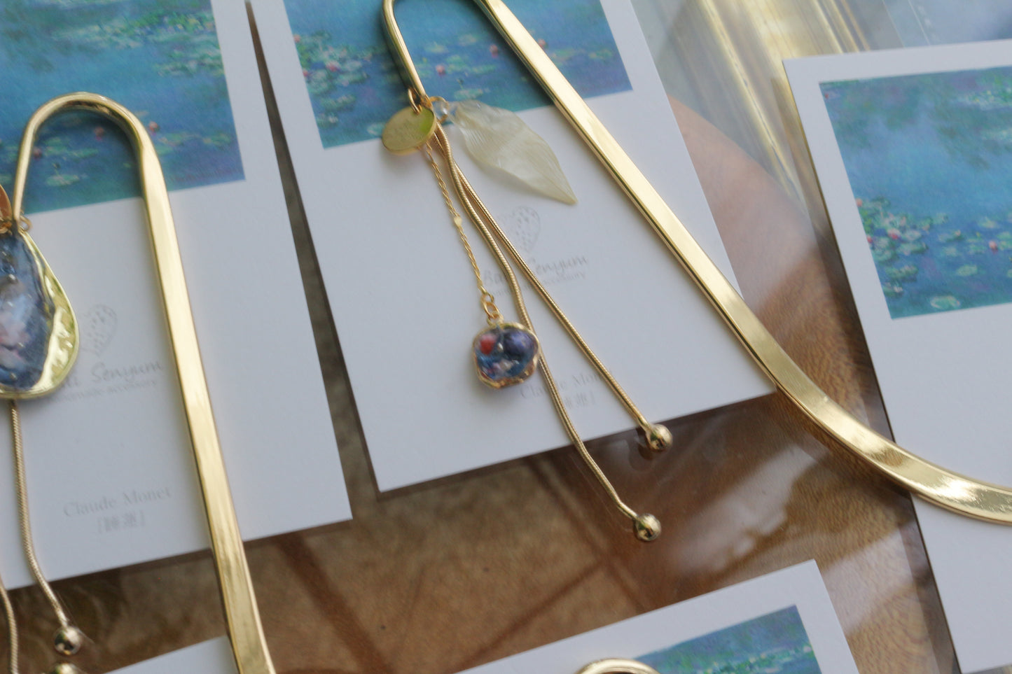 Monet Inspired Flower Book Mark睡蓮 No.2
