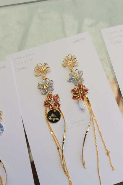 Oshikatsu Hydrangea Earrings No.3 ピアスorイヤリング