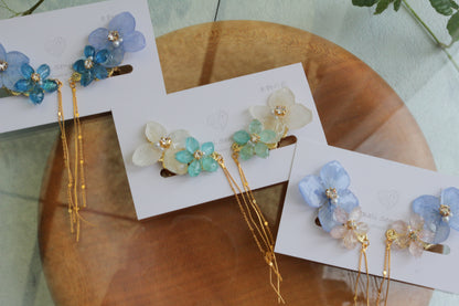 Hydrangea Flying Butterfly  No.53 - Clip-on(イヤリング）