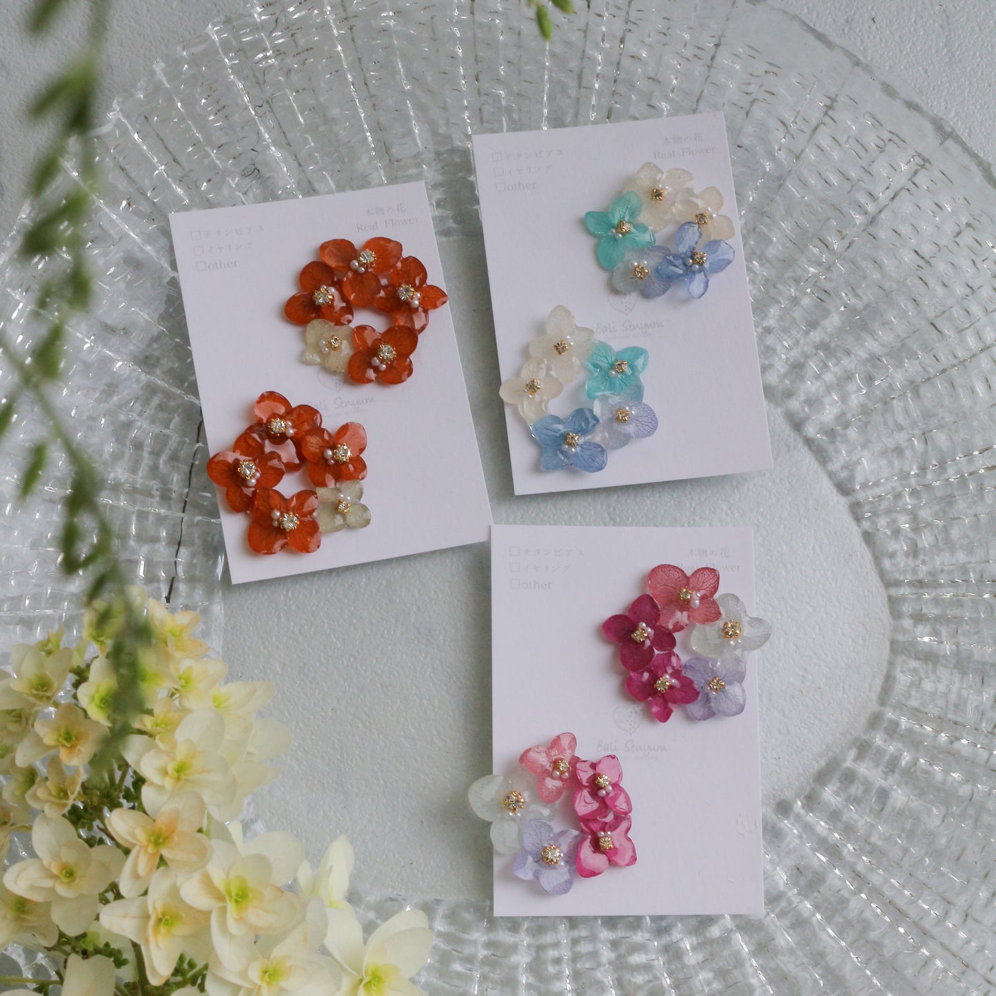 En Flower Earring 円と縁- ピアス or イヤリング　No.2