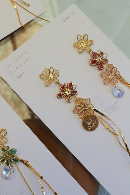 Oshikatsu Hydrangea Earrings No.3 ピアスorイヤリング