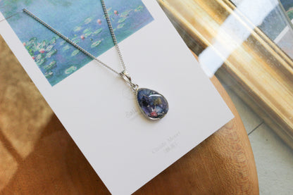 Claude Monet's Water Lilies Inspired Necklace - 睡蓮 ロジウムカラーネックレス
