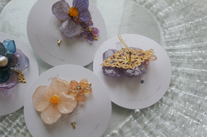 Hydrangea Flower Ponytail Hook - No.1