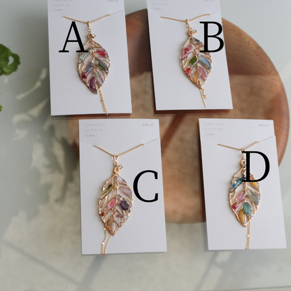 Leaf Necklace with chain 60cm  No.11
