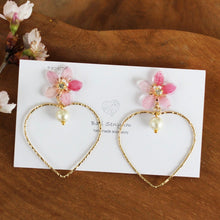 Sakura Earrings with Heart