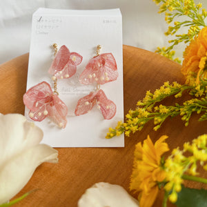Floating Pink Hydrangea Earrings - Time Limited