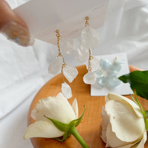 Floating Rose Petal Earrings - No.2