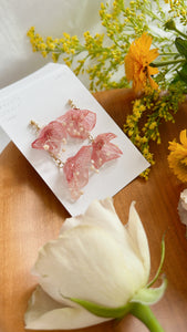 Floating Pink Hydrangea Earrings - Time Limited