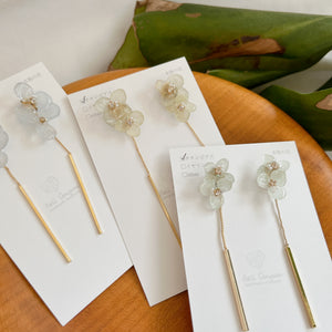 Double Hydrangeas Titanium pierce - Time Limited item