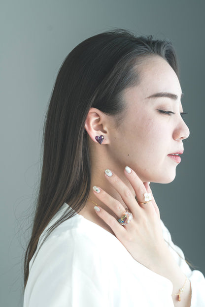 Heart-Shaped Rose Earring
