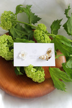 NEW Asymmetrical Hydrangea Earrings - Clip On and Titanium pierce (チタンピアス)