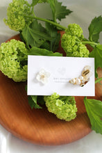 NEW Asymmetrical Hydrangea Earrings - Clip On and Titanium pierce (チタンピアス)