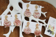 Sea Shell with Flower Earring- Clip-on(イヤリング）- No.17