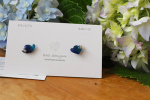 Double Heart-Shaped Hydrangea Earrings