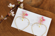 Sakura Earrings with Heart