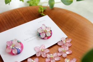 Someiyoshino Sakura Earrings with Colorful Shells #S032