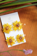 Sunflower Earrings with Beads