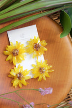Sunflower Earrings with Beads