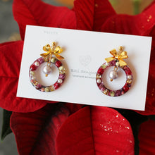 Christmas Wreath Earring (White Christmas)