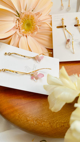 Dangling Sakura Petal Earrings