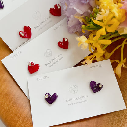 Heart-Shaped Rose Earring