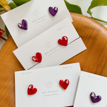 Heart-Shaped Rose Earring