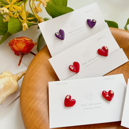 Heart-Shaped Rose Earring