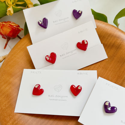 Heart-Shaped Rose Earring