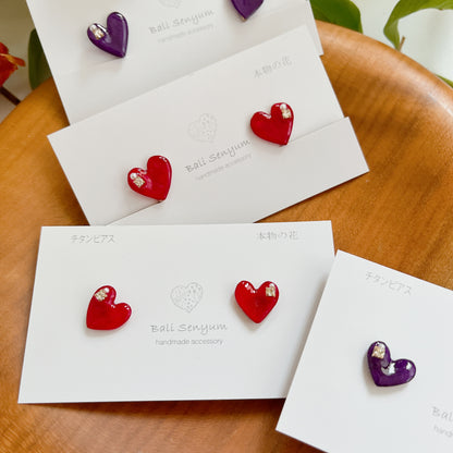 Heart-Shaped Rose Earring